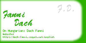 fanni dach business card